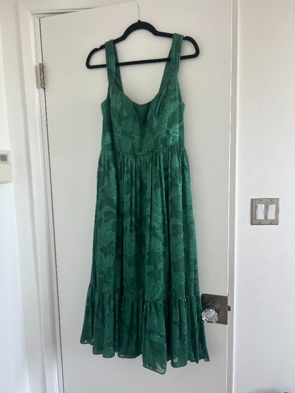 Azazie Green Maxi Dress Size US 10